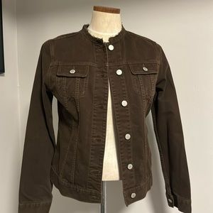J Brand Christopher Kane brown denim jacket